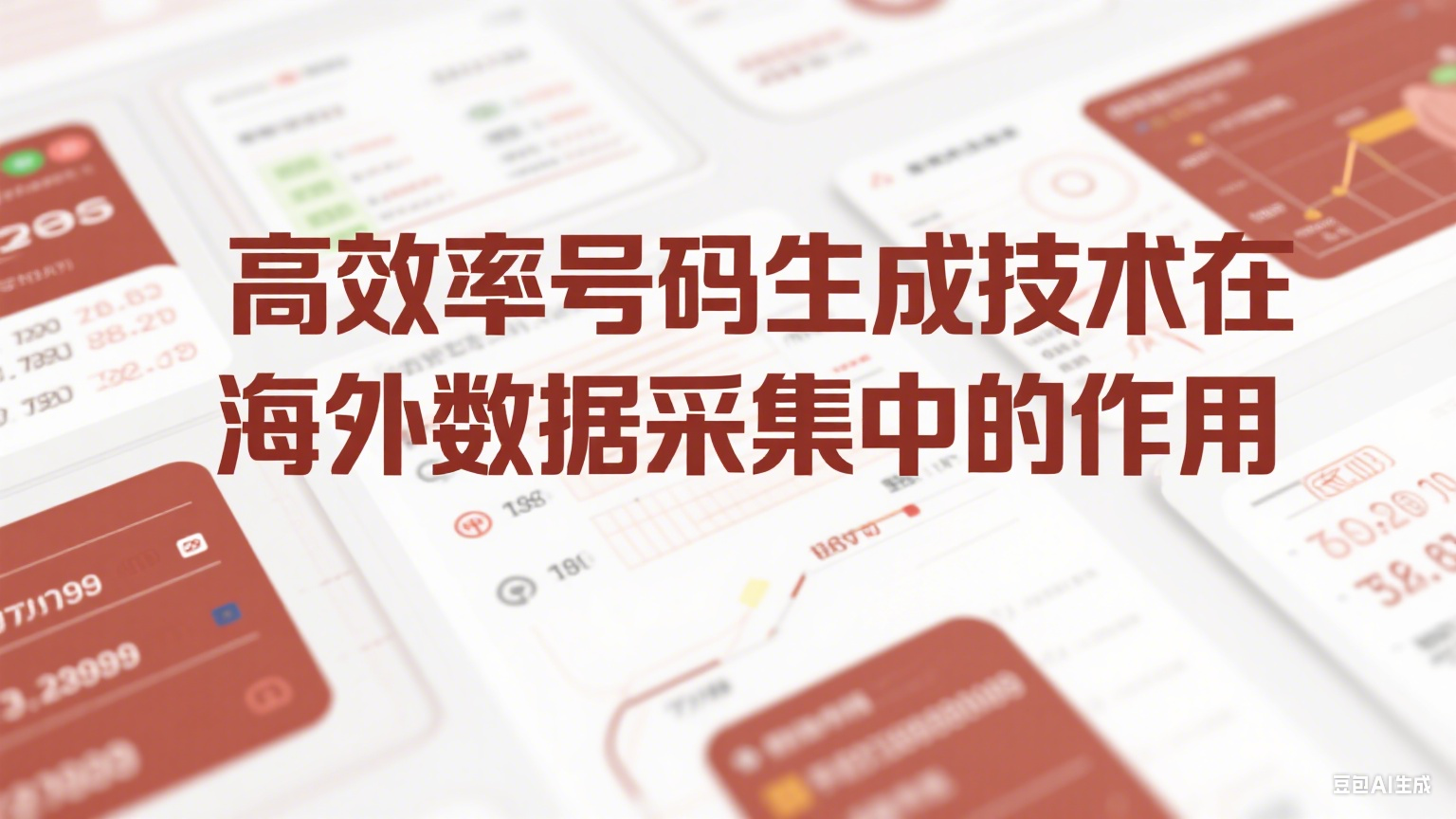 高效率號碼生成技術在海外數(shù)據(jù)采集中的作用